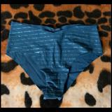 Victoria's Secret Intimates & Sleepwear | L Victoria Secret Blue Seamless Logo Wrap Panty | Color: Blue | Size: L