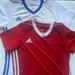 Adidas Tops | 2 Adidas Climacool Shirts V-Neck Size Xs | Color: Red/White | Size: Xs