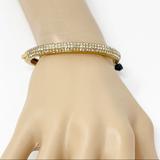 J. Crew Jewelry | J. Crew Gold Tone Pave Crystal Bangle Bracelet | Color: Gold | Size: Os