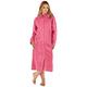 Slenderella Ladies Zip Up Dressing Gown Womens Soft Waffle Fleece Bath Robe XXL (Pink)