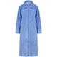 Slenderella Ladies Zip Up Dressing Gown Womens Soft Waffle Fleece Bath Robe Small (Blue)