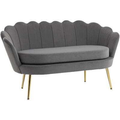 Homcom - 2-Sitzer Stoffsofa Zweisitzer Loungesofa mit weichen und großzügigen Kissen Polstersofa Image