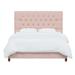 Birch Lane™ Amey Tufted Upholstered Low Profile Platform Bed Polyester in Pink | 56 H x 82 W x 87 D in | Wayfair AD4F7A87275F4D378E6EAE4195C7C2F2