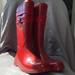 Coach Shoes | Coach Rain Boots With Gold Hard Wear | Color: Gold/Red | Size: 5