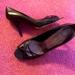 Nine West Shoes | Nine West Black Leather Peep-A-Boo Heel | Color: Black | Size: 9m