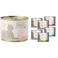 MjAMjAM - Premium Nassfutter für Katzen - Kitten saftiges Hühnchen mit Lachsöl, 6er Pack (6 x 200 g) & Premium Nassfutter für Katzen - Mixpaket 3, 6er Pack (6 x 200 g)