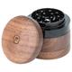 Marley Natural | Wood Grinder - Small - Three Piece Herb Mill - Wood & Aluminum - Walnut