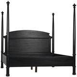 Noir Trading Inc. New Douglas Solid Wood Four Poster Bed Wood in Black/Brown | 84 H x 81 W x 88 D in | Wayfair GBED116EKHB-NEW