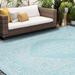 Blue 48 x 0.04 in Area Rug - Kelly Clarkson Home Meghan Oriental Aqua Indoor/Outdoor Area Rug Polypropylene | 48 W x 0.04 D in | Wayfair