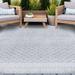 Gray 48 x 0.04 in Indoor/Outdoor Area Rug - Wade Logan® Hassinger Oriental Indoor/Outdoor Area Rug, Polypropylene | 48 W x 0.04 D in | Wayfair