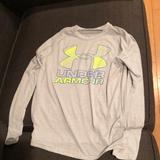 Under Armour Shirts & Tops | Good Condition Under Armour Shirt | Color: Gray/Green | Size: Lb