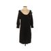 LC Lauren Conrad Casual Dress - Shift: Black Print Dresses - Women's Size Small