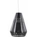 Luimneach 9"L x 9"W x 13"H Modern Ceiling lamp Black/Translucent Pendant - Hauteloom