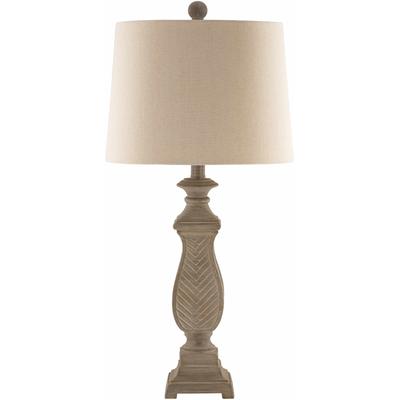 Campusong 28"H x 14"W x 14"D Traditional End Table Lamp Gray/White/Natural/Brass/Translucent/Beige/Metallic - Brass Table Lamp - Boutique Rugs