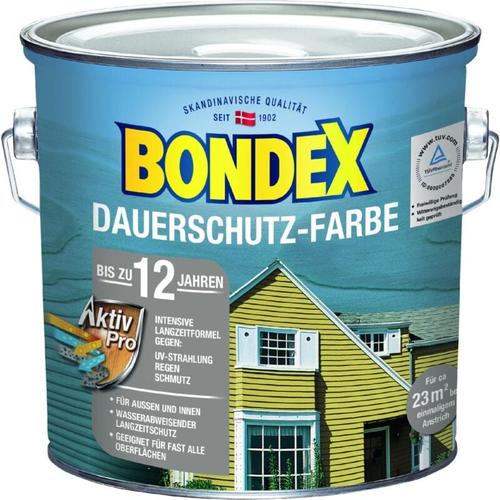 Bondex – Dauerschutz-Holzfarbe 2,5 l, moosgrün Holzschutzfarbe Holzschutz