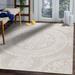 Beverly Rug Beige Medallion Indoor Outdoor Rug, Outside Carpet for Patio, Deck, Porch