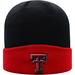 Men's Top of the World Black/Red Texas Tech Red Raiders Core 2-Tone Cuffed Knit Hat