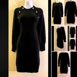 J. Crew Dresses | J Crew Black Jewel Shoulder Sweater Dress | Color: Black | Size: Various