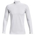Under Armour Men UA CG Armour Fitted Mock, Warm Base Layer Top for Men, Compression Shirt for Running, Skiing, Winter Cold Weather Fitness Top, White, XL