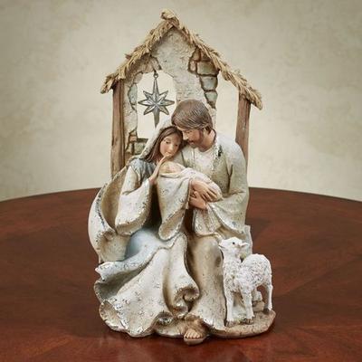 Divine Holy Family Figurine Natural , Natural