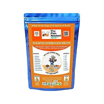 The Petz Kitchen Holistic Super Food Broth Urinary Track Health Support Pork Flavor Concentrate Powder Dog & Cat Supplement, 4.5-oz bag