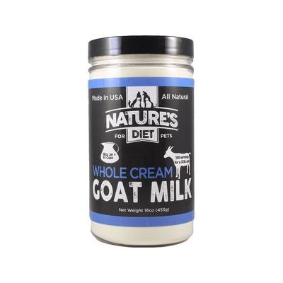 Nature's Diet Whole Cream Goat Milk Wet Dog & Cat Food Topping, 16-oz jar
