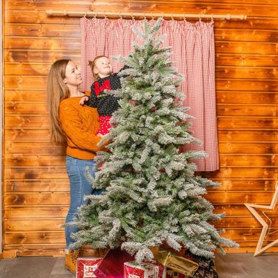 Künstlicher Weihnachtsbaum Fichte, Schneeoptik, 180 cm