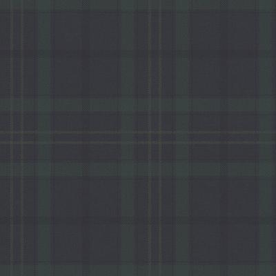 Bobby Plaid Wallpaper - Midnight/Pine - Ballard Designs