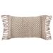 Vibe by Jaipur Living Haskell Indoor/ Outdoor Taupe/ Ivory Geometric Poly Fill Lumbar Pillow 13X21 - Jaipur Living PLW103716