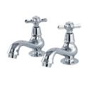 Kingston Brass KS1101BEX Basin Tap Faucet with Cross Handle, Polished Chrome - Kingston Brass KS1101BEX