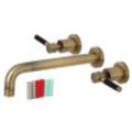 Kingston Brass KS8023DKL Kaiser Two-Handle Wall Mount Tub Faucet, Antique Brass - Kingston Brass KS8023DKL