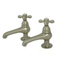 Kingston Brass KS3208AX Restoration Basin Tap Faucet, Brushed Nickel - Kingston Brass KS3208AX