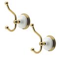 Kingston Brass BAK1117PB Victorian 2-Piece Robe Hook, Polished Brass - Kingston Brass BAK1117PB