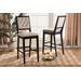 Baxton Studio Gideon Modern and Contemporary Sand Fabric Upholstered and Dark Brown Finished Wood 2-Piece Bar Stool Set - Wholesale Interiors RH2083BP-Sand/Dark Brown-BS