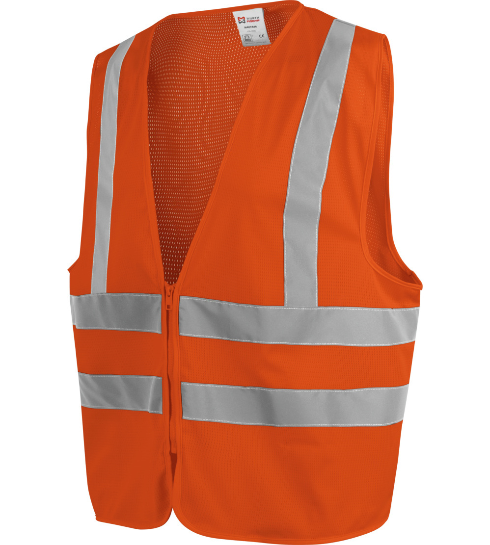 Gilet haute-visibilité LUMEN orange en tissu mesh Würth MODYF