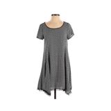 Socialite Casual Dress - A-Line: Black Chevron/Herringbone Dresses - Women's Size Small