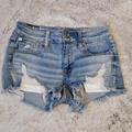 American Eagle Outfitters Shorts | American Eagle Outfitters Distressed Denim Short Shorts Size 2 | Color: Blue | Size: 2