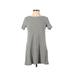 Ann Taylor LOFT Casual Dress - A-Line: White Solid Dresses - Women's Size 2X-Small Petite