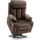 Mcombo 33.9" Wide Power Lift Assist Standard Recliner Polyester in Black | 44.1 H x 33.9 W x 39.4 D in | Wayfair 6160-7426BR