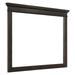 Rectangular Molded Wood Encased Mirror - Charcoal Gray - 34.75 H x 1.75 W x 42.25 L Inches