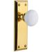 Grandeur Fifth Avenue Solid Brass Tall Plate Passage Door Knob Set