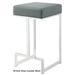 Contemporary Sleek Design Chrome with Grey or Black Seat Stool