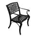 Ornate Traditional Outdoor Cast Aluminum Patio Dining Chair