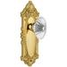 Grandeur Grande Victorian Solid Brass Rose Passage Door Knob Set with