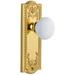 Grandeur Parthenon Solid Brass Rose Dummy Door Knob Set with Hyde Park