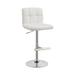 Square Pattern Adjustable Height Swivel Bar Stool, Set of 2 - 42.5 H x 18.5 W x 19 L Inches