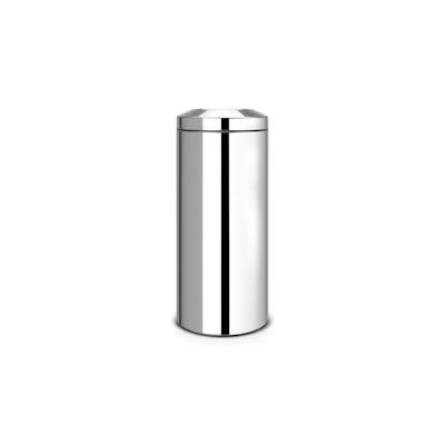 Brabantia Papierkorb Le Tube/Flame Guard, Abfalleimer, Mülleimer in Edelstahl mit Zinkeinsatz (hoher Deckelring), 30 Liter, 287527 Image