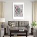 Winston Porter White Painterly Florals Gray Green Pink - Wrapped Canvas Painting Print Metal in Gray/Green/Pink | 32 H x 48 W x 1.25 D in | Wayfair