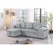 Gray Sectional - Latitude Run® Hettick 95.27" Wide 100% Reversible Sleeper Sofa & Chaise w/ Ottoman | 35.43 H x 95.27 W x 57.48 D in | Wayfair