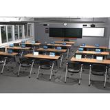 Inbox Zero Benhur 19 Person Training Meeting Seminar Tables w/ Modesty Panels, 19 Chairs Complete 30 pc Set Wood/Steel in Black/Brown/Gray | Wayfair